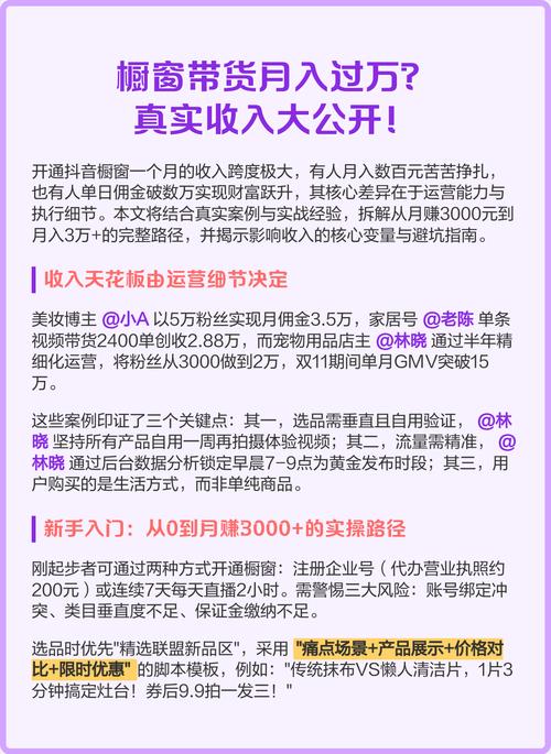 橱窗带货真的能月入过万吗？揭秘零门槛背后的真相与挑战